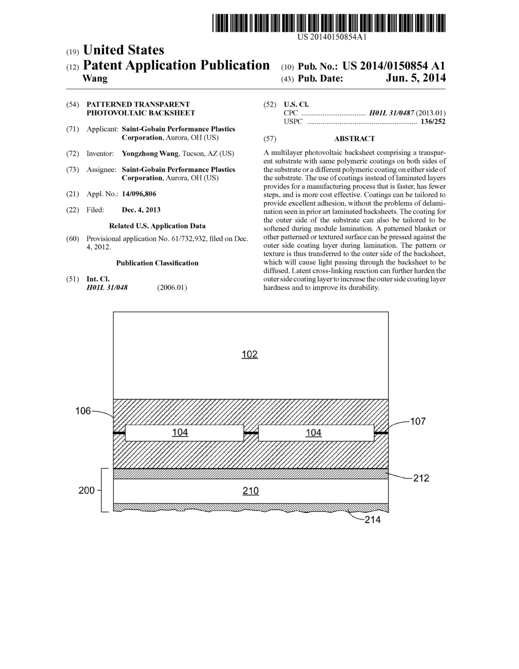 Patterned Transparent Photovoltaic Backsheet - diagram, schematic, and image 01