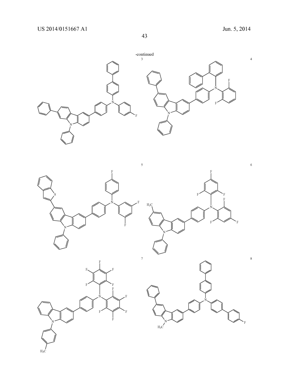 AMINE DERIVATIVE, ORGANIC ELECTROLUMINESCENCE MATERIAL HAVING THE SAME AND     ORGANIC ELECTROLUMINESCENCE DEVICE USING THE MATERIAL - diagram, schematic, and image 45