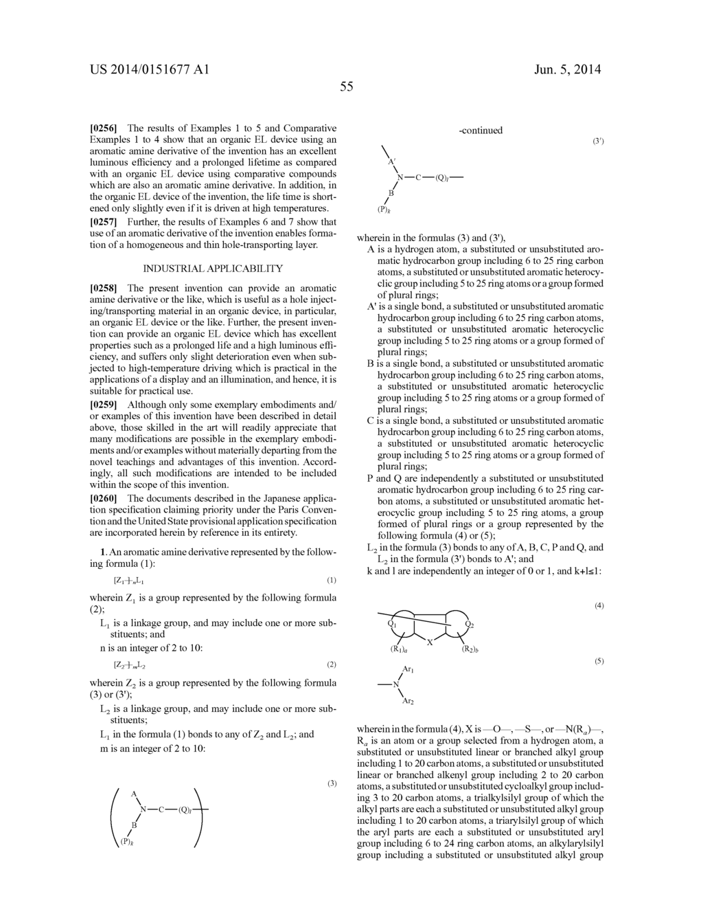 AROMATIC AMINE DERIVATIVE, AND ORGANIC ELECTROLUMINESCENT ELEMENT     CONTAINING SAME - diagram, schematic, and image 56