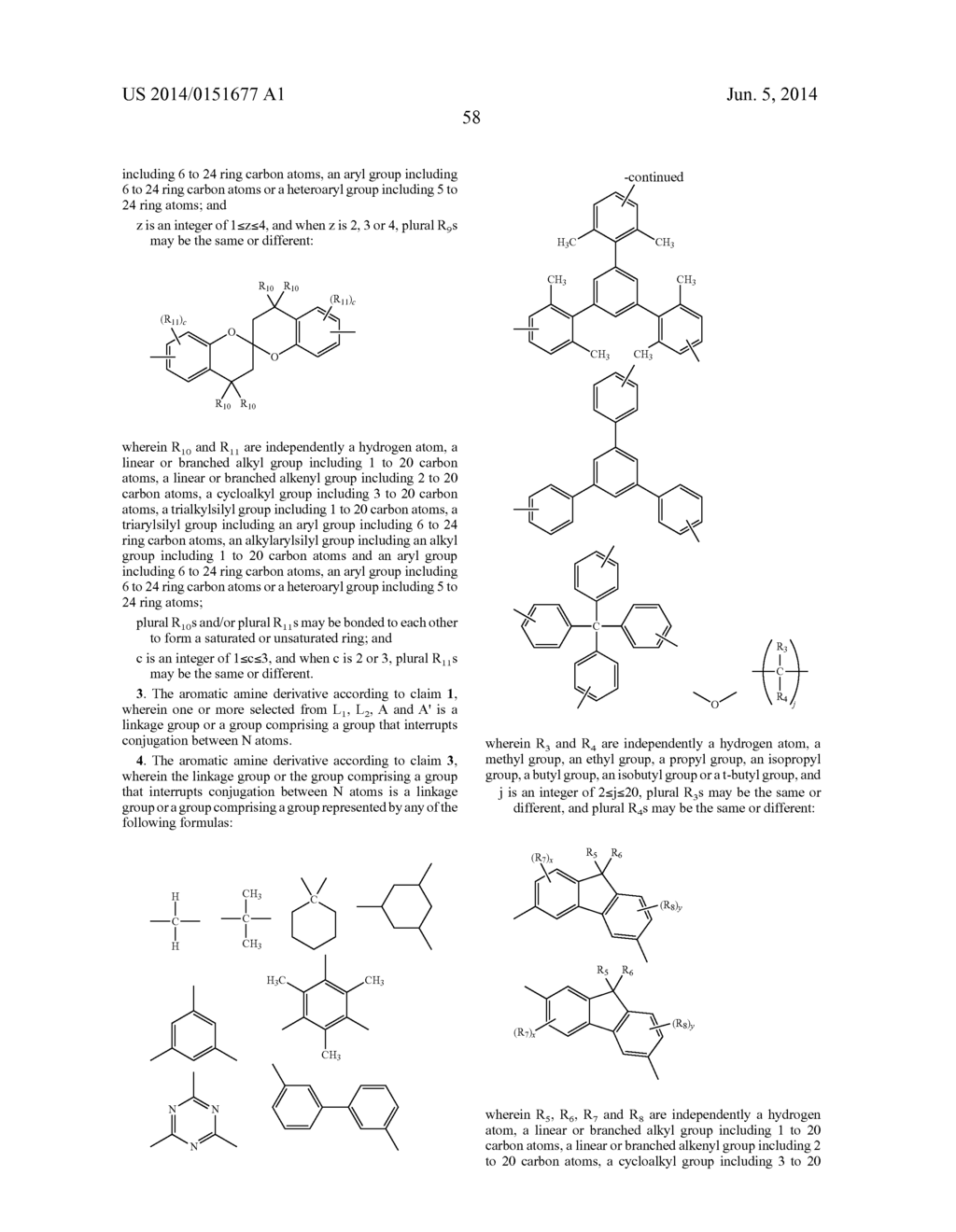 AROMATIC AMINE DERIVATIVE, AND ORGANIC ELECTROLUMINESCENT ELEMENT     CONTAINING SAME - diagram, schematic, and image 59