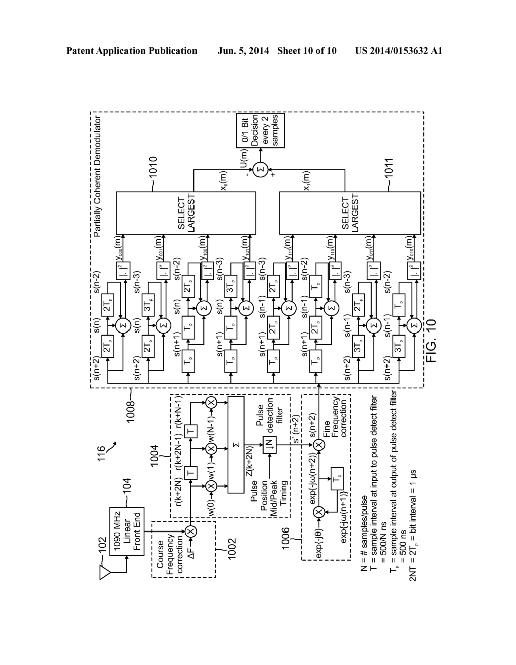 PARALLEL-FREQUENCY PARTIALLY-COHERENT RECEPTION OF PULSE-POSITION     MODULATED ADS-B MESSAGES - diagram, schematic, and image 11