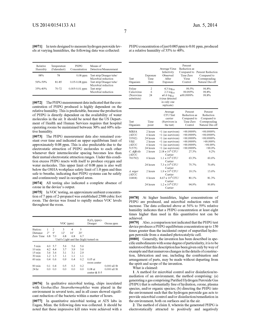 PURIFIED HYDROGEN PEROXIDE GAS MICROBIAL CONTROL METHODS AND DEVICES - diagram, schematic, and image 10