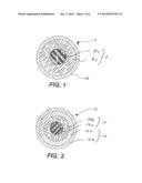 GOLF BALLS HAVING NON-UNIFORM CORE STRUCTURES WITH METAL-CONTAINING     CENTERS diagram and image