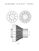 KEY PULLEY SEGMENT FEATURES, SEGMENT STACK CONFIGURATION, AND CAM AND     ROLLER DESIGN AND ACTUATION IN A SYNCHRONIZED SEGMENTALLY INTERCHANGING     PULLEY TRANSMISSION SYSTEM diagram and image