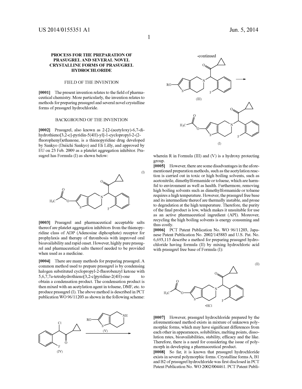 PROCESS FOR THE PREPARATION OF PRASUGREL AND SEVERAL NOVEL CRYSTALLINE     FORMS OF PRASUGREL HYDROCHLORIDE - diagram, schematic, and image 08