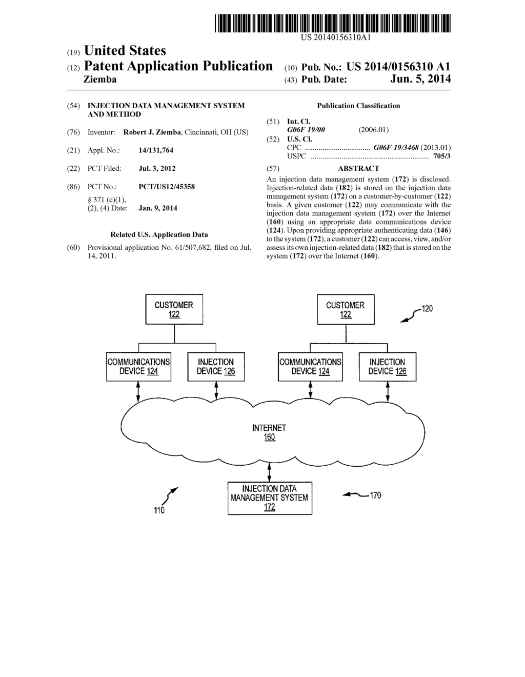 Injection Data Management System and Method - diagram, schematic, and image 01