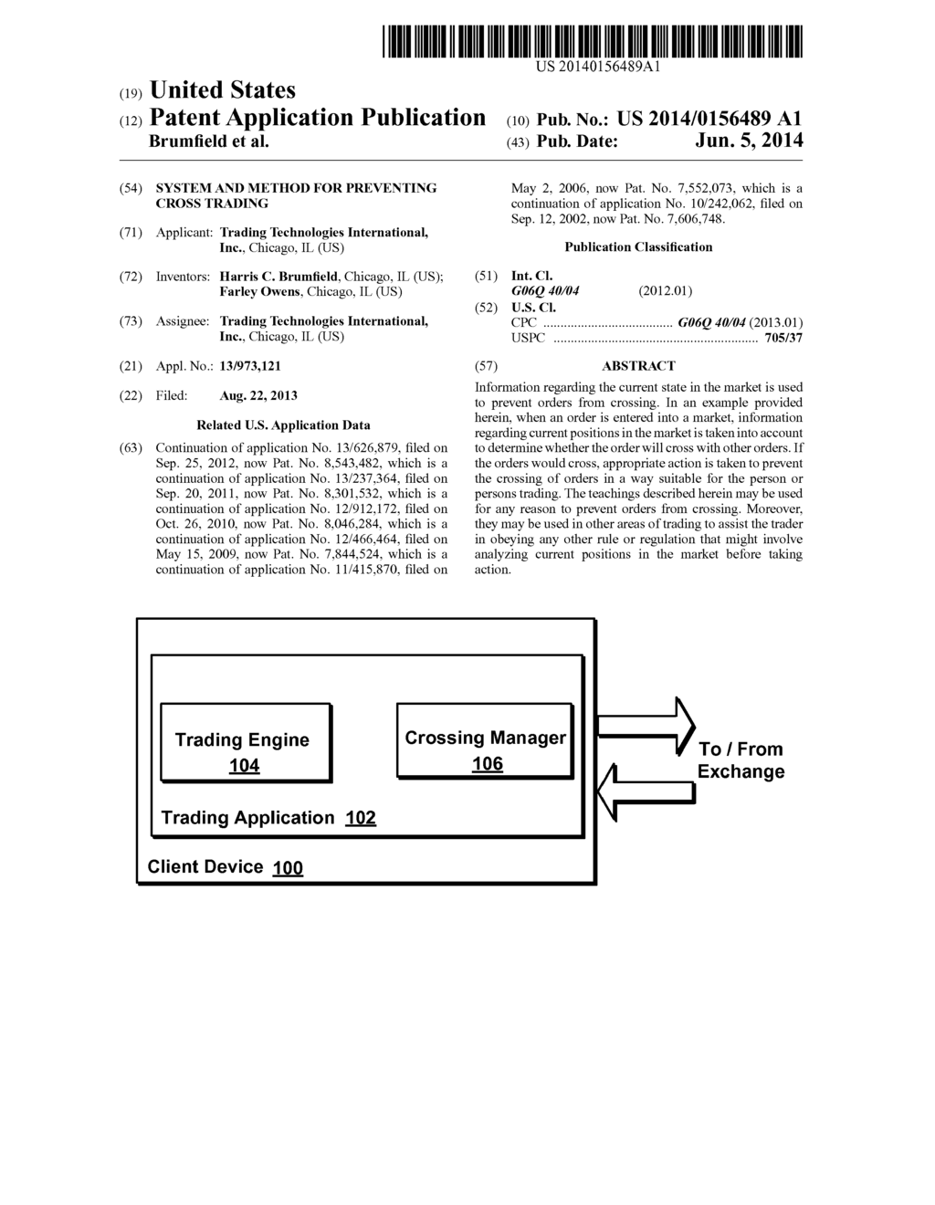 SYSTEM AND METHOD FOR PREVENTING CROSS TRADING - diagram, schematic, and image 01