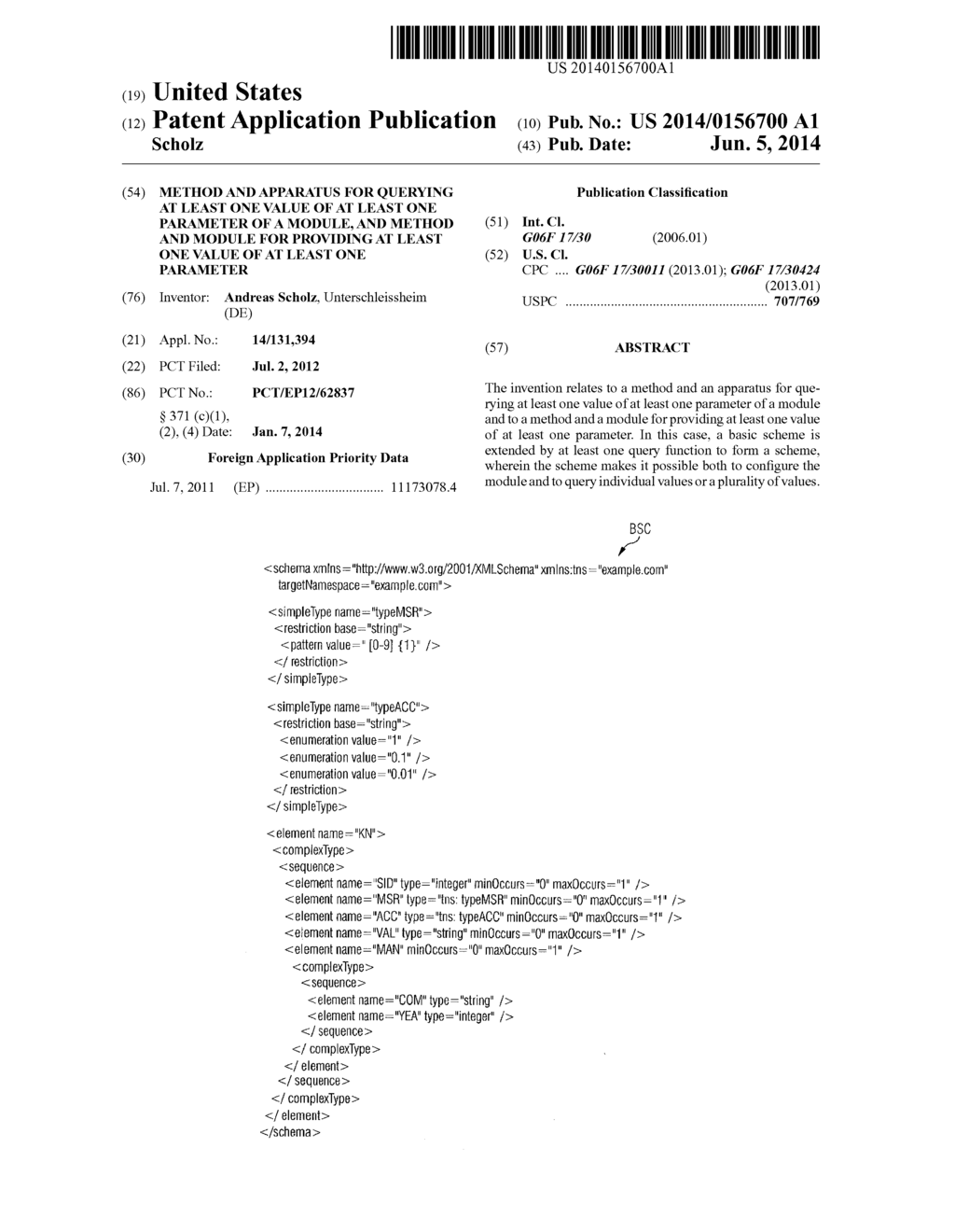 METHOD AND APPARATUS FOR QUERYING AT LEAST ONE VALUE OF AT LEAST ONE     PARAMETER OF A MODULE, AND METHOD AND MODULE FOR PROVIDING AT LEAST ONE     VALUE OF AT LEAST ONE PARAMETER - diagram, schematic, and image 01