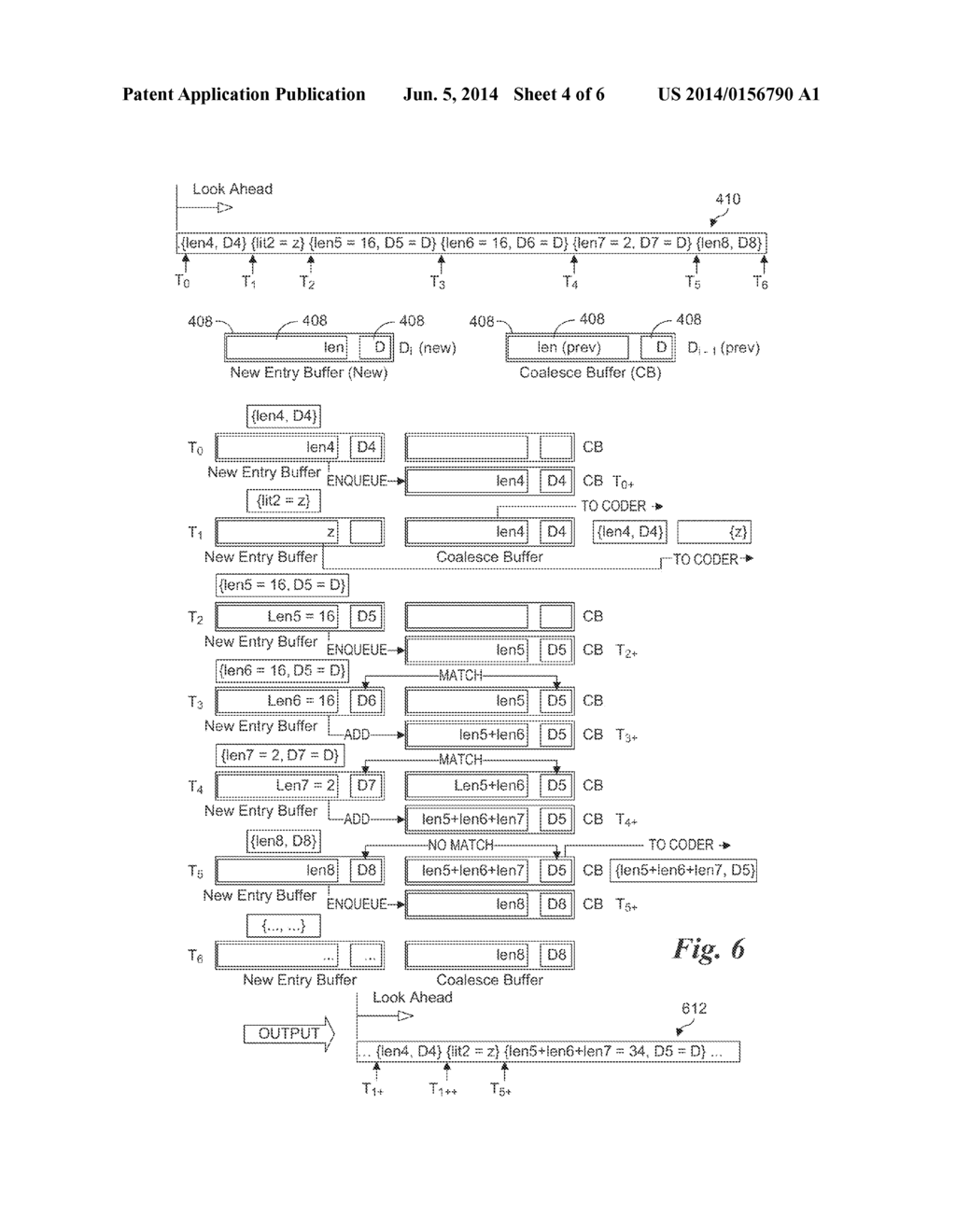 BITSTREAM PROCESSING USING COALESCED BUFFERS AND DELAYED MATCHING AND     ENHANCED MEMORY WRITES - diagram, schematic, and image 05