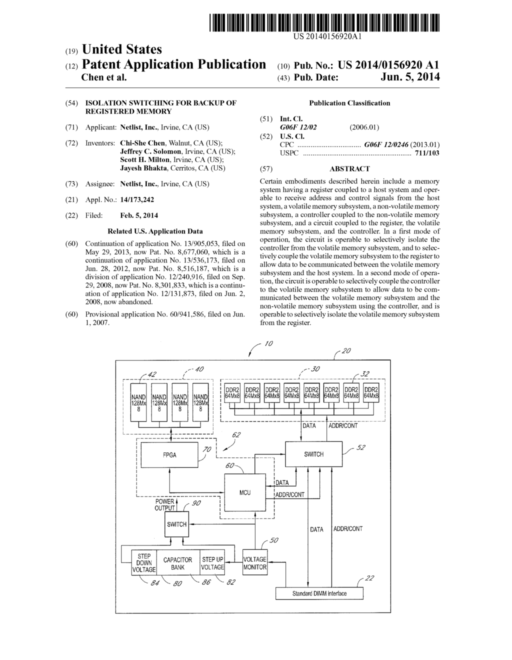 Isolation Switching For Backup Of Registered Memory - diagram, schematic, and image 01