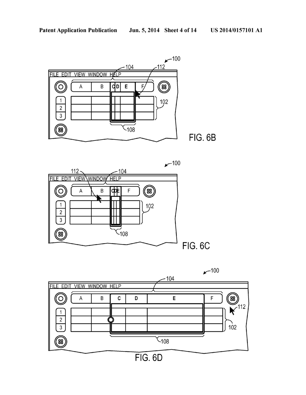 USER INTERFACE FOR VISUALIZING RESIZING OF TABLE ELEMENTS - diagram, schematic, and image 05