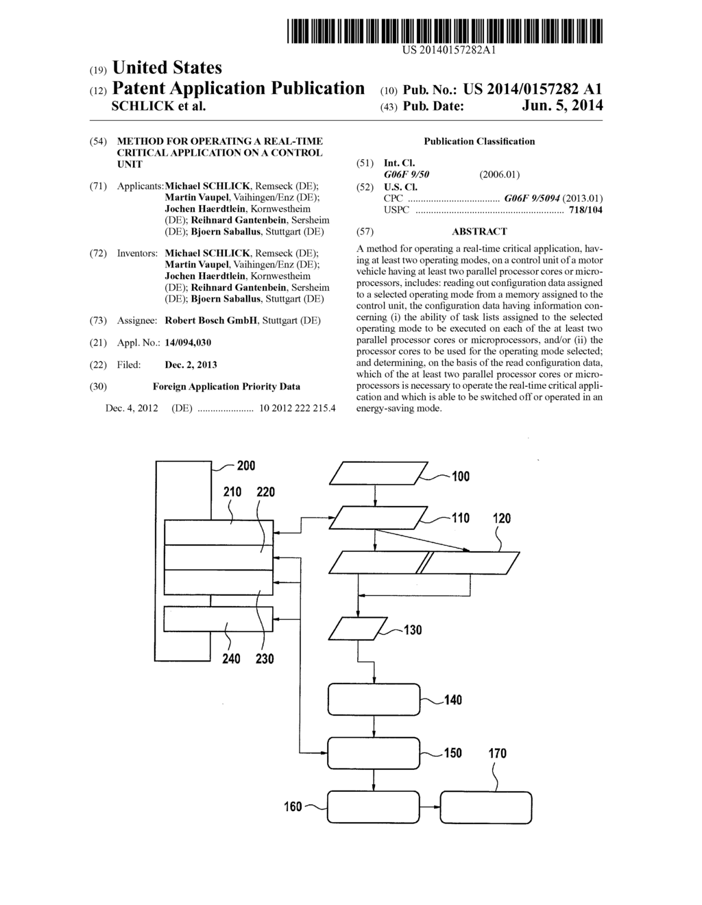 method for operating a real-time critical application on a control unit - diagram, schematic, and image 01