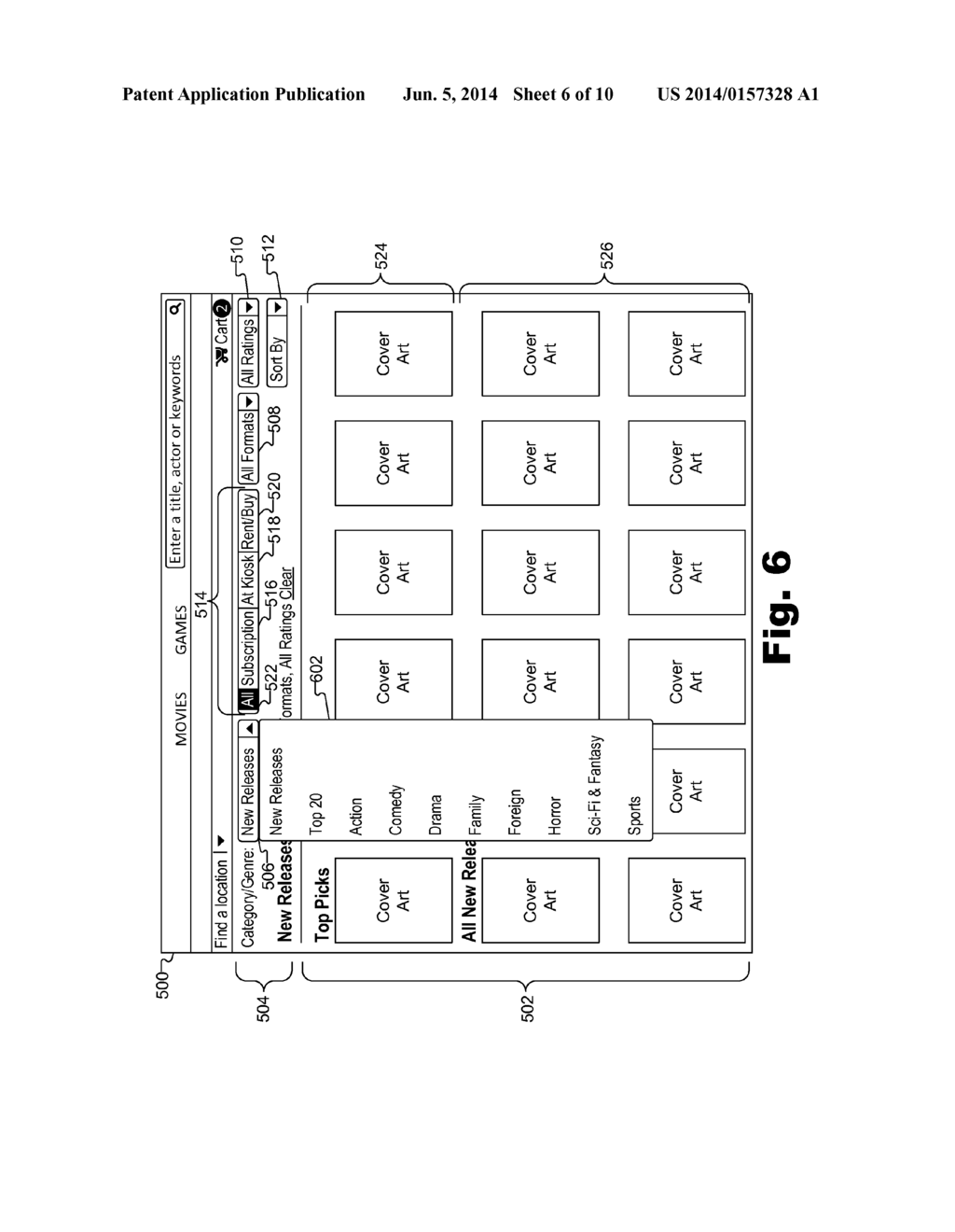 Systems and Methods for Determining and Presenting Top-Ranked Media     Programs of a Media Service that Distributes Media Programs By Way of a     Plurality of Different Media Distribution Models - diagram, schematic, and image 07