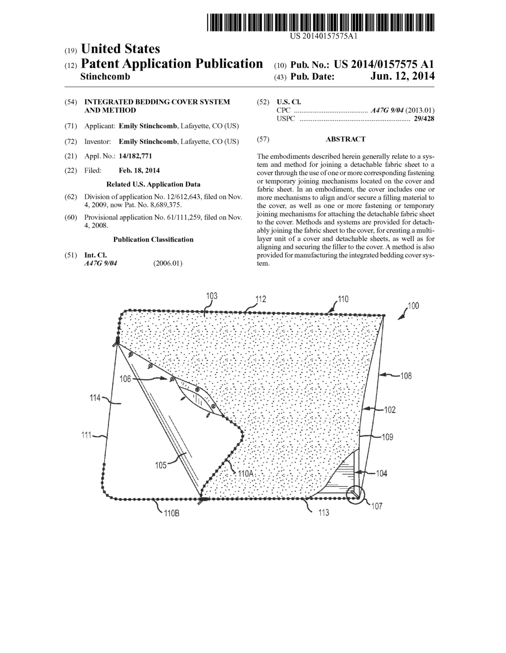 INTEGRATED BEDDING COVER SYSTEM AND METHOD - diagram, schematic, and image 01