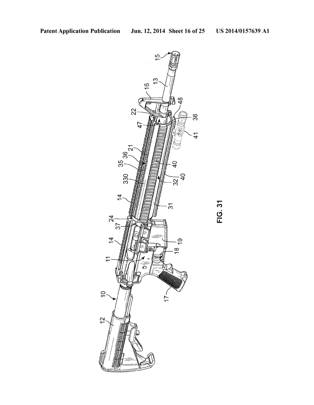 Handguard For Firearm - diagram, schematic, and image 17