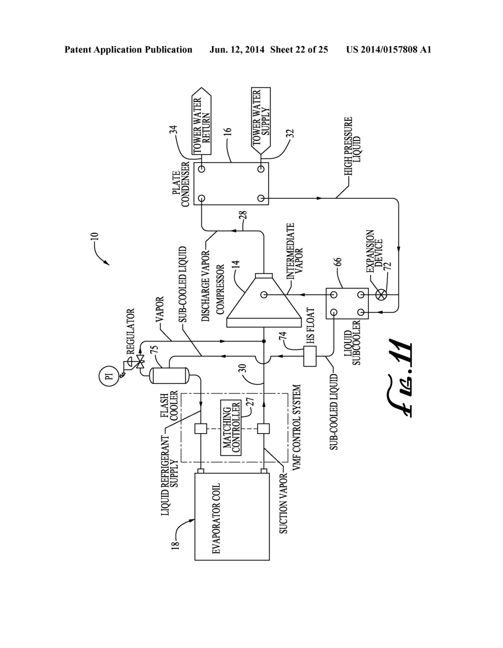 REFRIGERATION SYSTEM CONTROLLED BY REFRIGERANT QUALITY WITHIN EVAPORATOR - diagram, schematic, and image 23