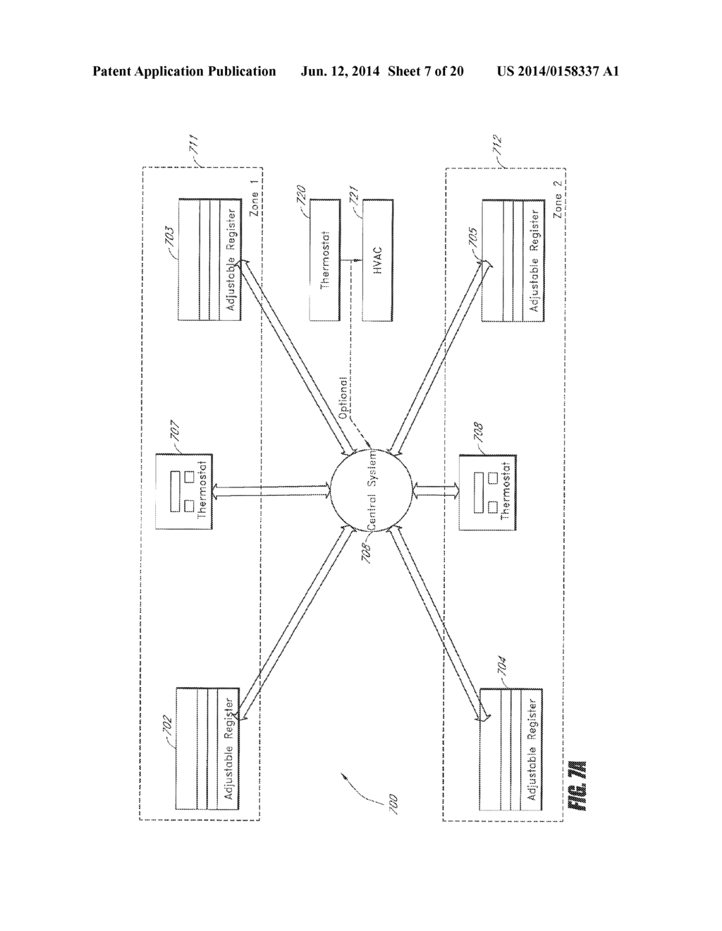 OCCUPANCY-BASED WIRELESS CONTROL OF MULTIPLE ENVIRONMENTAL ZONES VIA A     CENTRAL CONTROLLER - diagram, schematic, and image 08