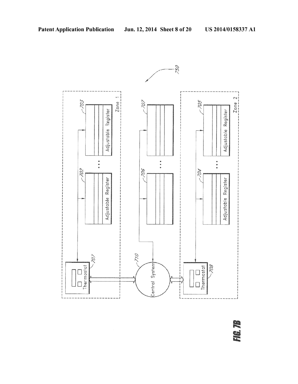 OCCUPANCY-BASED WIRELESS CONTROL OF MULTIPLE ENVIRONMENTAL ZONES VIA A     CENTRAL CONTROLLER - diagram, schematic, and image 09