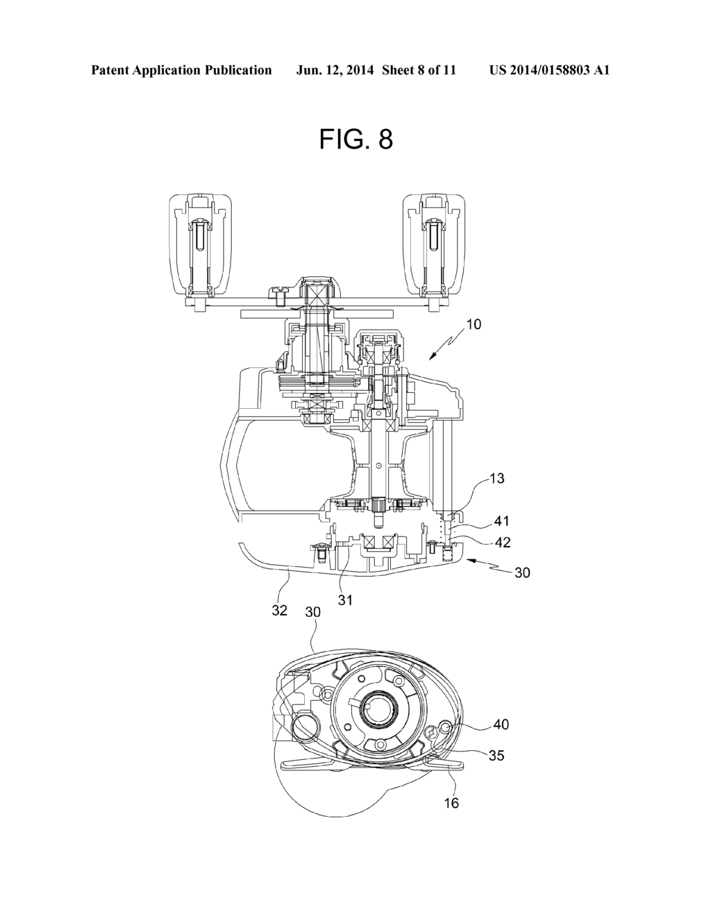 FISHING REEL HAVING RELIABILITY IN OPENING SIDE COVER - diagram, schematic, and image 09