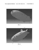 RIGID AIRSHIP UTILIZING A RIGID FRAME FORMED BY HIGH PRESSURE INFLATED     TUBES diagram and image