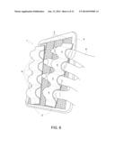 HOLDING AID FOR A PERSONAL, HAND-HELD, TABLET-SHAPED DEVICE AND METHODS OF     USE diagram and image