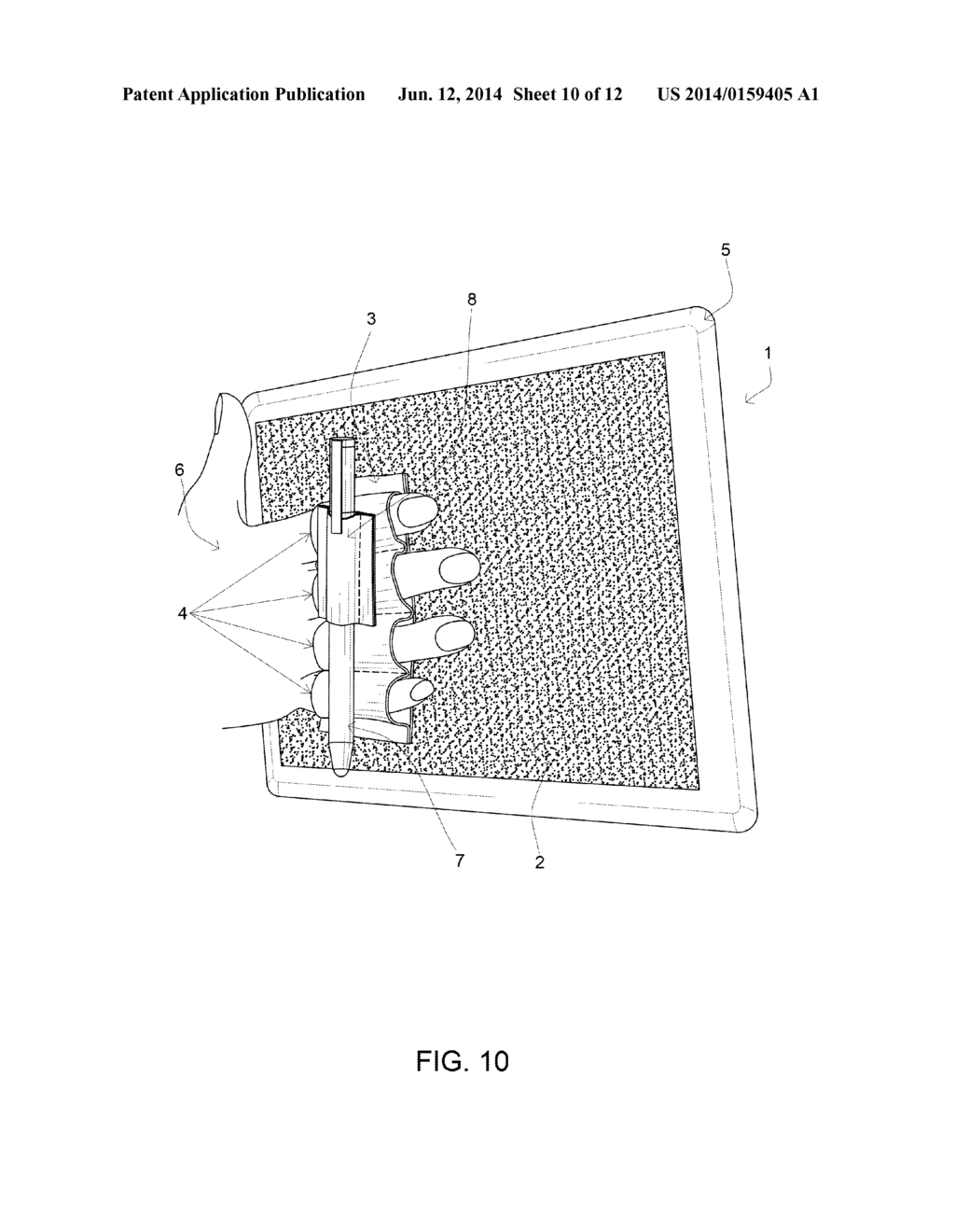 HOLDING AID FOR A PERSONAL, HAND-HELD, TABLET-SHAPED DEVICE AND METHODS OF     USE - diagram, schematic, and image 11