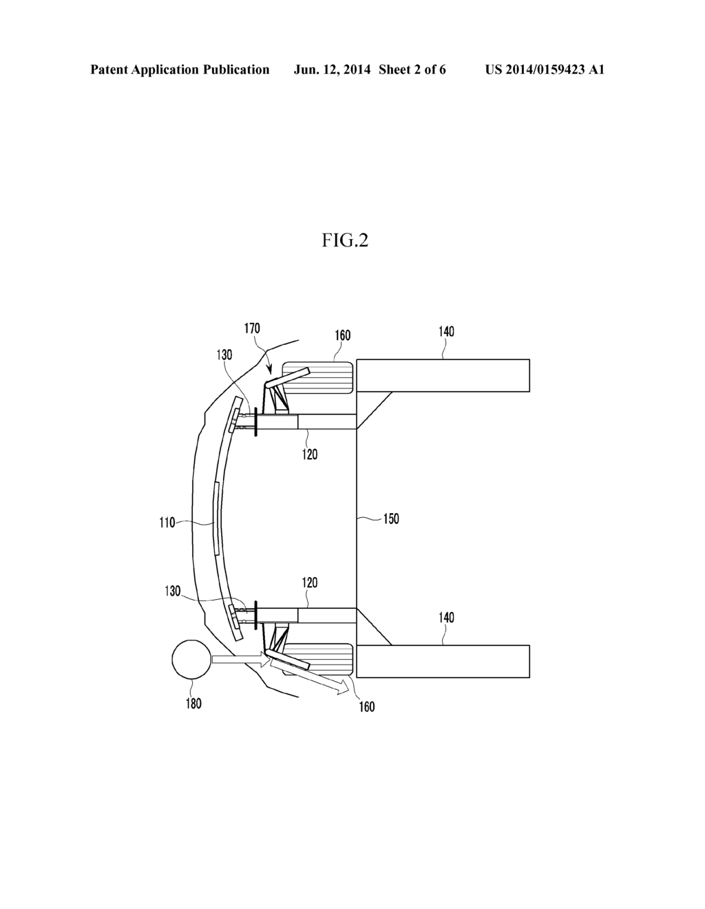 FRONTAL COLLISION IMPACT ABSORBING DEVICE FOR VEHICLE - diagram, schematic, and image 03