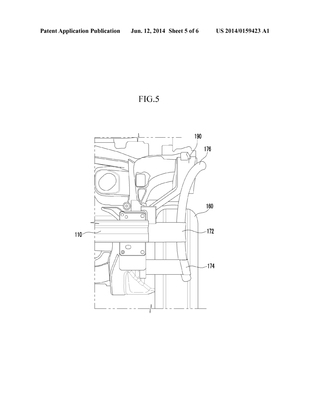 FRONTAL COLLISION IMPACT ABSORBING DEVICE FOR VEHICLE - diagram, schematic, and image 06