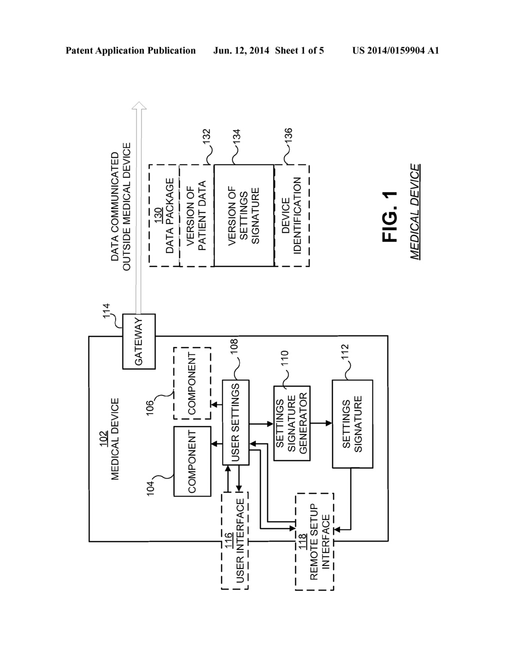 MEDICAL DEVICE INCLUDING SETUP OPTION REPORTING - diagram, schematic, and image 02