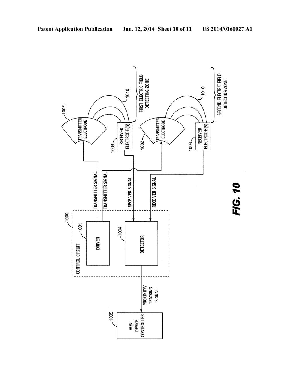 ELECTRODE ARRANGEMENT FOR A KEYBOARD PROXIMITY AND TRACKING SENSOR - diagram, schematic, and image 11