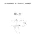 MOBILE DEVICE OF BANGLE TYPE, CONTROL METHOD THEREOF, AND UI DISPLAY     METHOD diagram and image