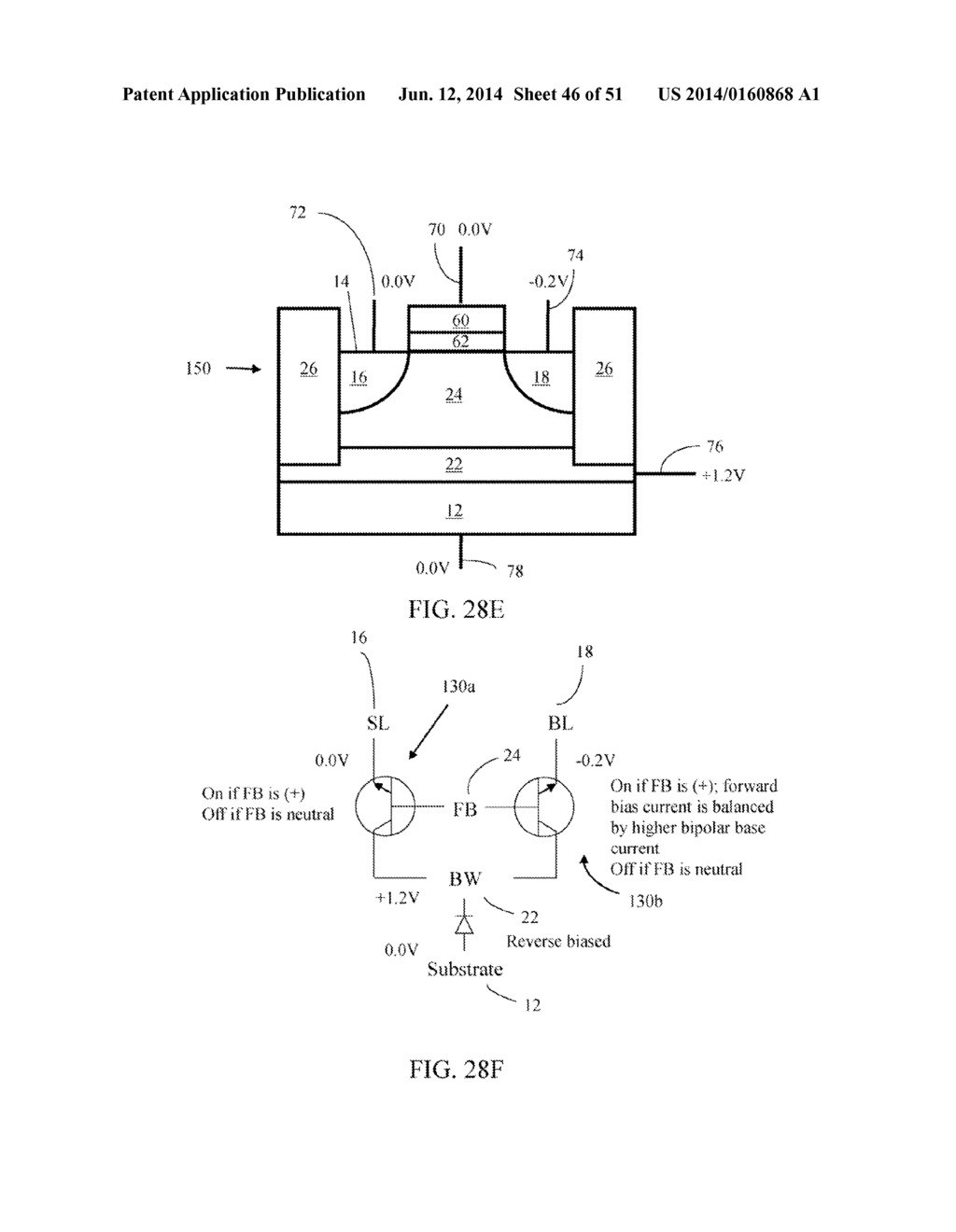 Method of Maintaining the State of Semiconductor Memory Having     Electrically Floating Body Transistor - diagram, schematic, and image 47