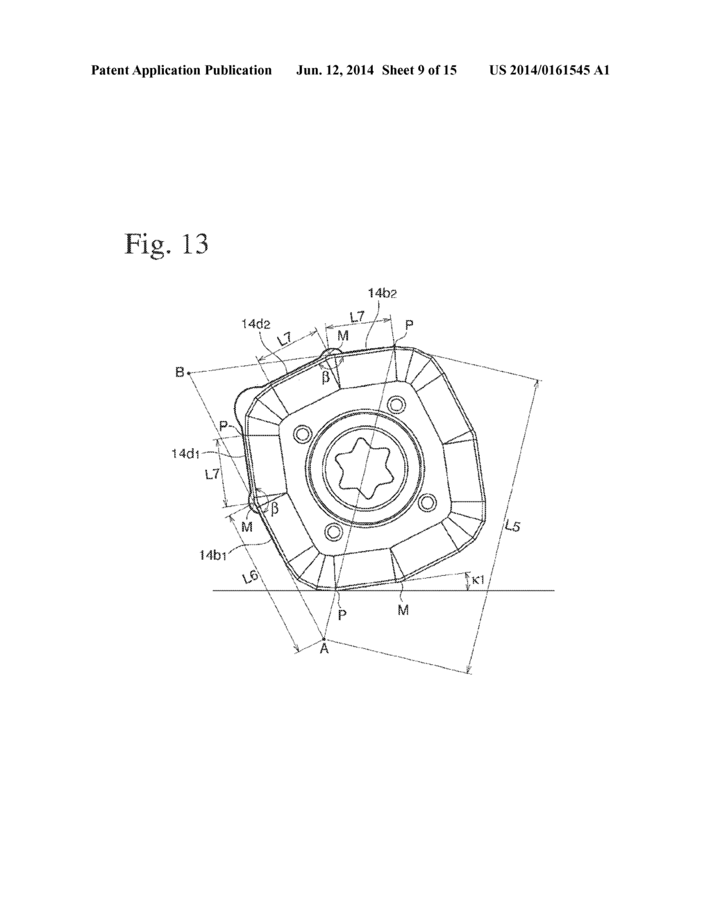 NEGATIVE CUTTING INSERT, AND INDEXABLE ROTARY CUTTING TOOL, INDEXABLE     ROTARY CUTTING TOOL SYSTEM AND CUTTING METHOD USING SUCH CUTTING INSERT - diagram, schematic, and image 10