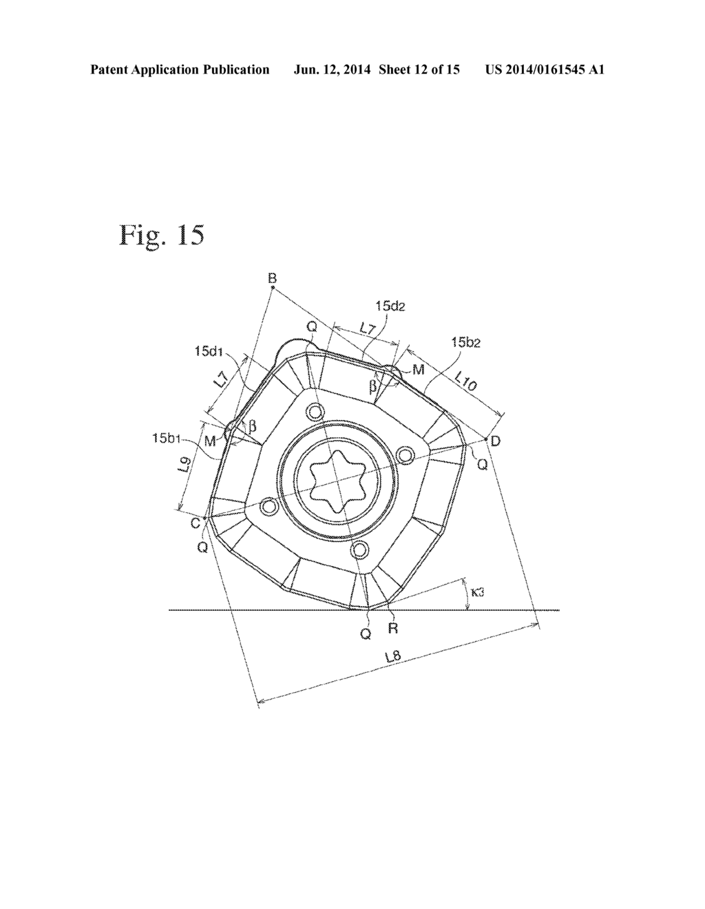 NEGATIVE CUTTING INSERT, AND INDEXABLE ROTARY CUTTING TOOL, INDEXABLE     ROTARY CUTTING TOOL SYSTEM AND CUTTING METHOD USING SUCH CUTTING INSERT - diagram, schematic, and image 13