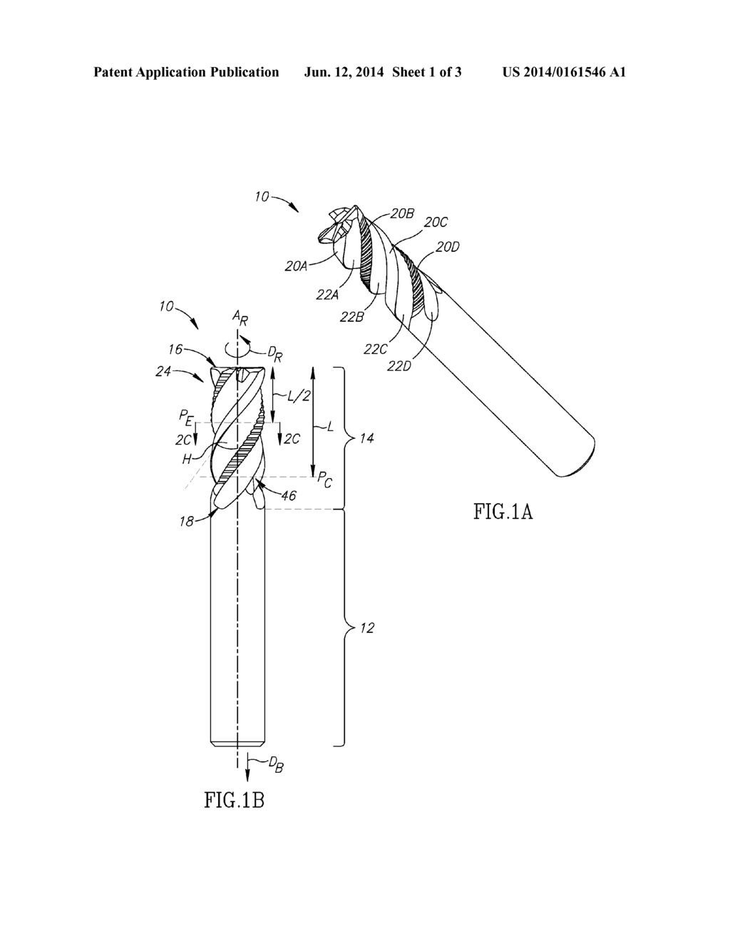 Roughing and Semi-Finishing End Mill Having Serrated and Non-Serrated     Cutting Teeth - diagram, schematic, and image 02