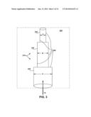 TURBINE COMPONENT HAVING COOLING PASSAGES WITH VARYING DIAMETER diagram and image