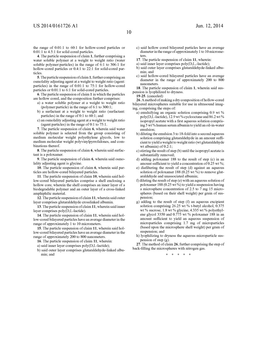 Reconstitutable Microsphere Compositions Useful As Ultrasonic Contrast     Agents - diagram, schematic, and image 19