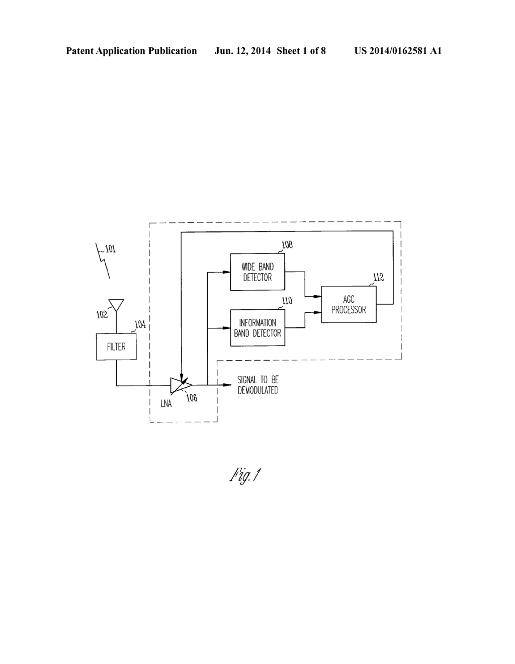 AUTOMATIC GAIN CONTROL WITH OUT OF BAND BLOCKING SIGNAL COMPENSATION - diagram, schematic, and image 02