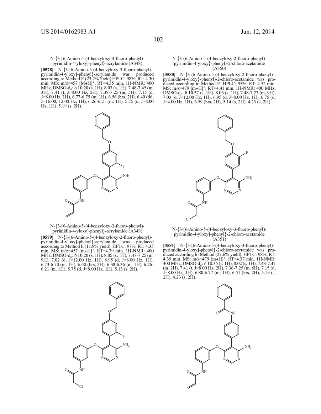 Compositions and Methods for the Production of Pyrimidine and Pyridine     Compounds with BTK Inhibitory Activity - diagram, schematic, and image 109