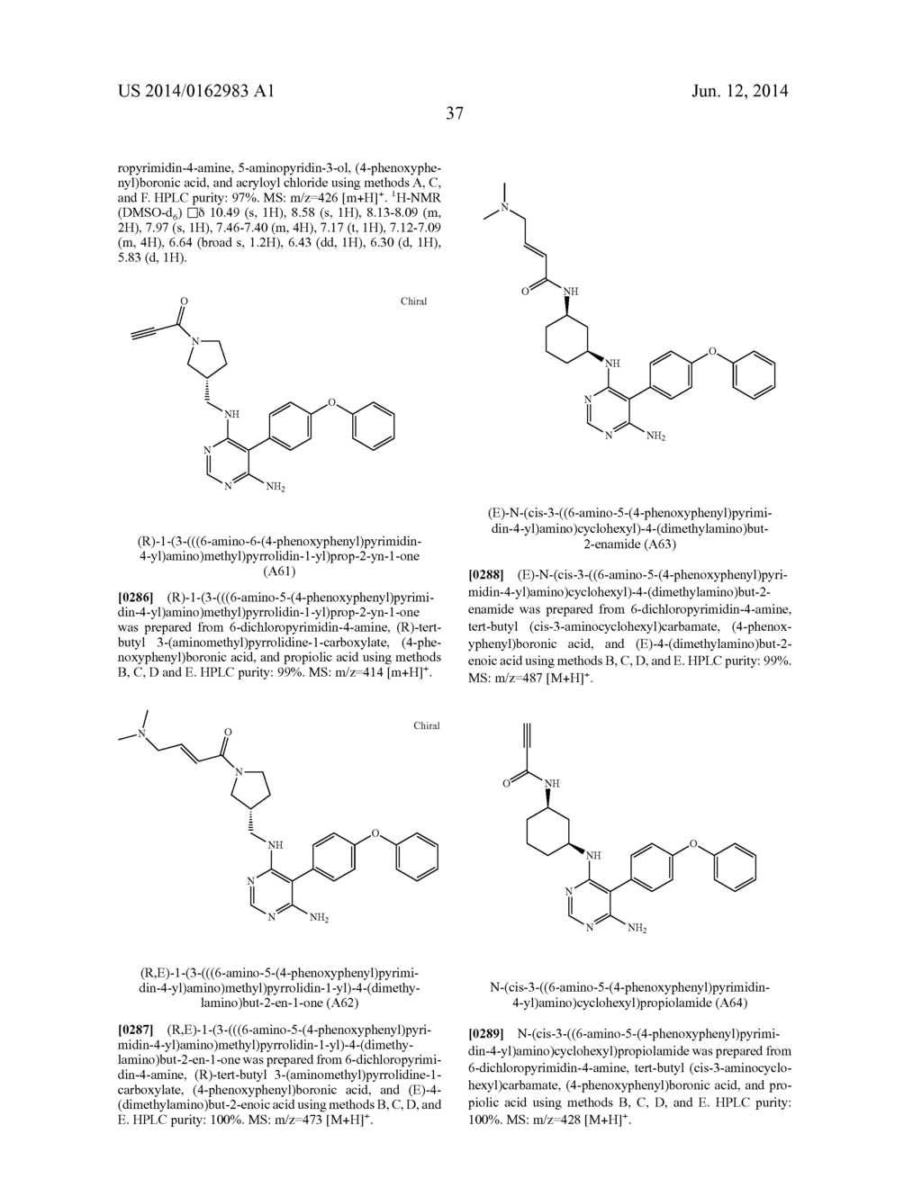 Compositions and Methods for the Production of Pyrimidine and Pyridine     Compounds with BTK Inhibitory Activity - diagram, schematic, and image 44