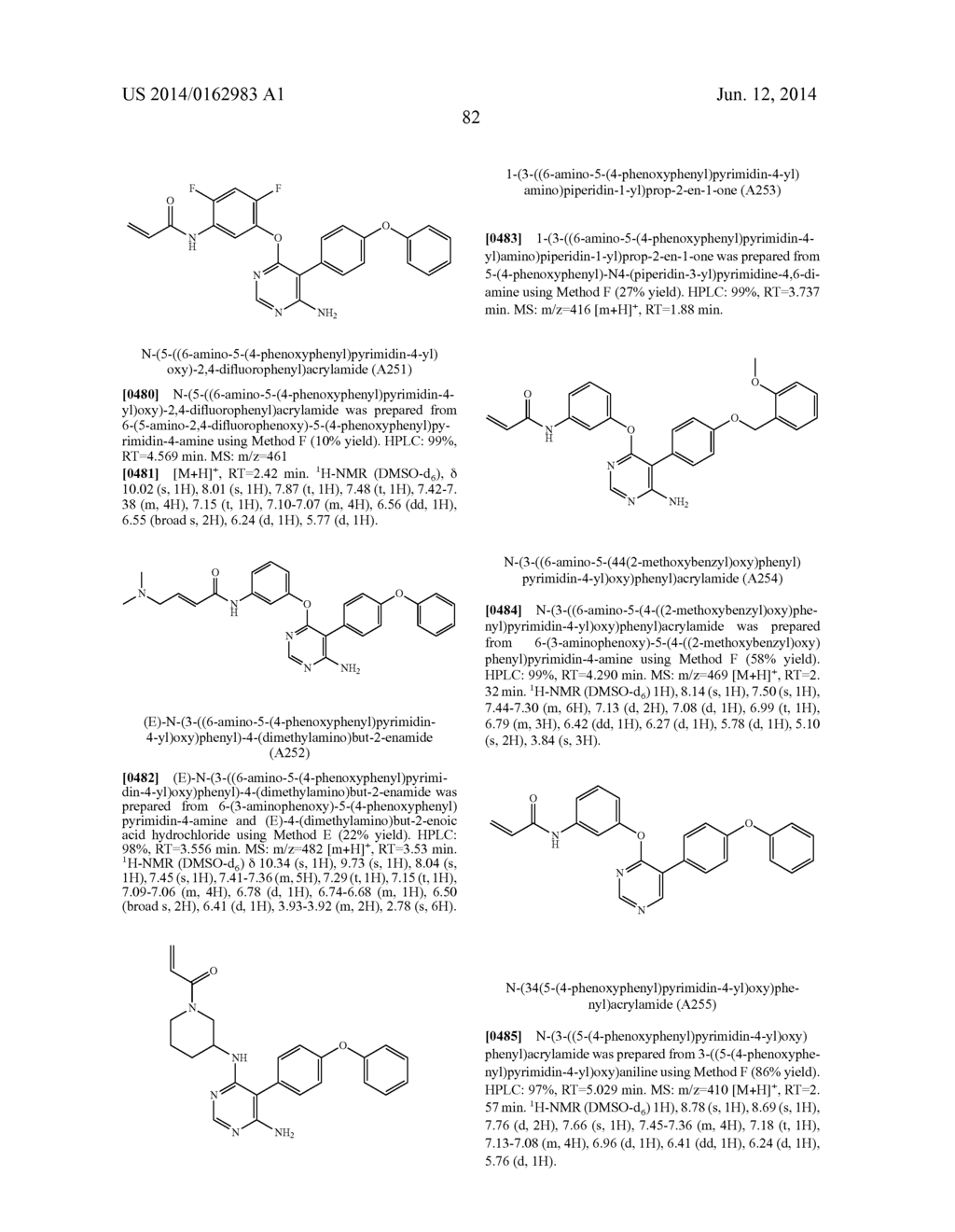 Compositions and Methods for the Production of Pyrimidine and Pyridine     Compounds with BTK Inhibitory Activity - diagram, schematic, and image 89