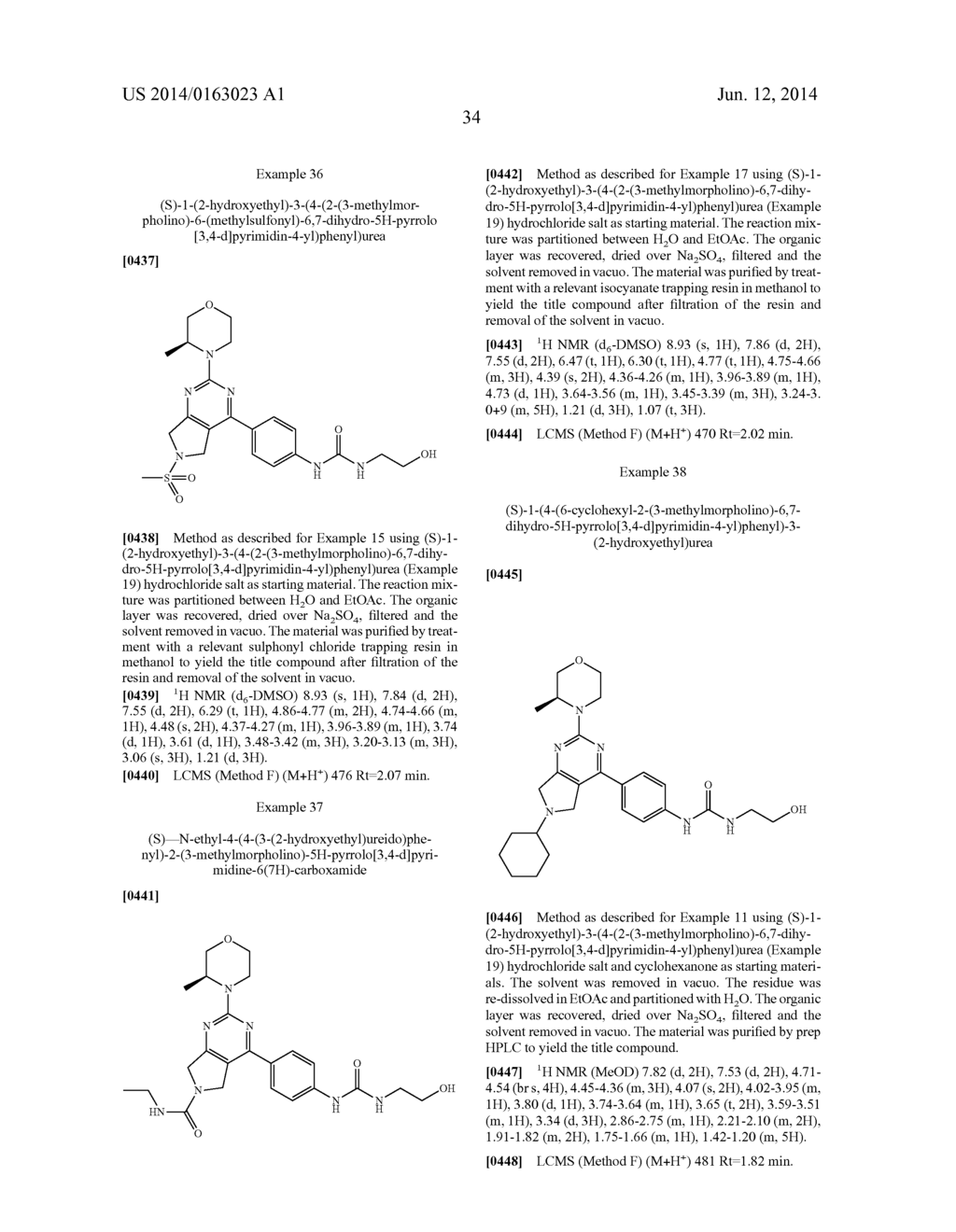 DIHYDROPYRROLO PYRIMIDINE DERIVATIVES AS MTOR INHIBITORS - diagram, schematic, and image 35