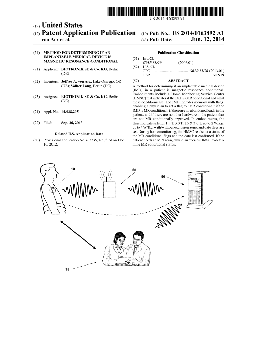 METHOD FOR DETERMINING IF AN IMPLANTABLE MEDICAL DEVICE IS MAGNETIC     RESONANCE CONDITIONAL - diagram, schematic, and image 01