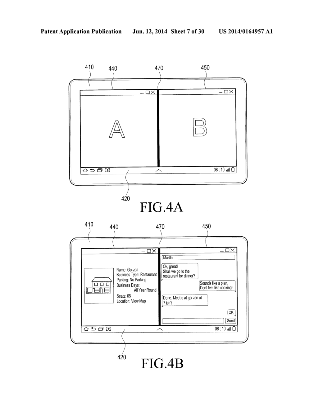 DISPLAY DEVICE FOR EXECUTING A PLURALITY OF APPLICATIONS AND METHOD FOR     CONTROLLING THE SAME - diagram, schematic, and image 08