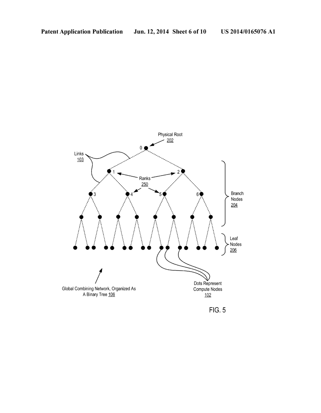 EXECUTING A COLLECTIVE OPERATION ALGORITHM IN A PARALLEL COMPUTER - diagram, schematic, and image 07