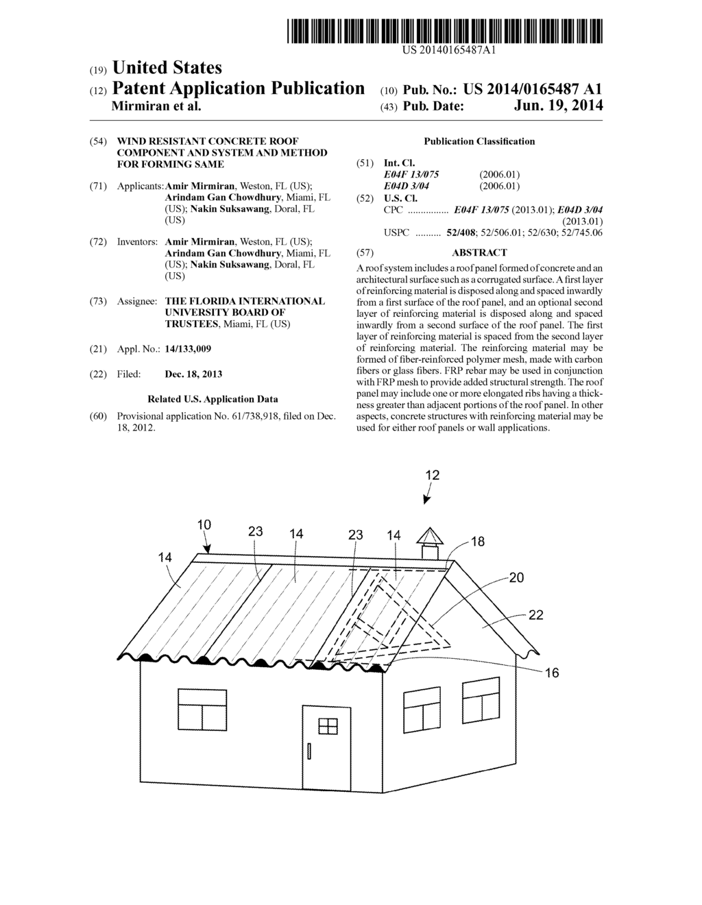 WIND RESISTANT CONCRETE ROOF COMPONENT AND SYSTEM AND METHOD FOR FORMING     SAME - diagram, schematic, and image 01