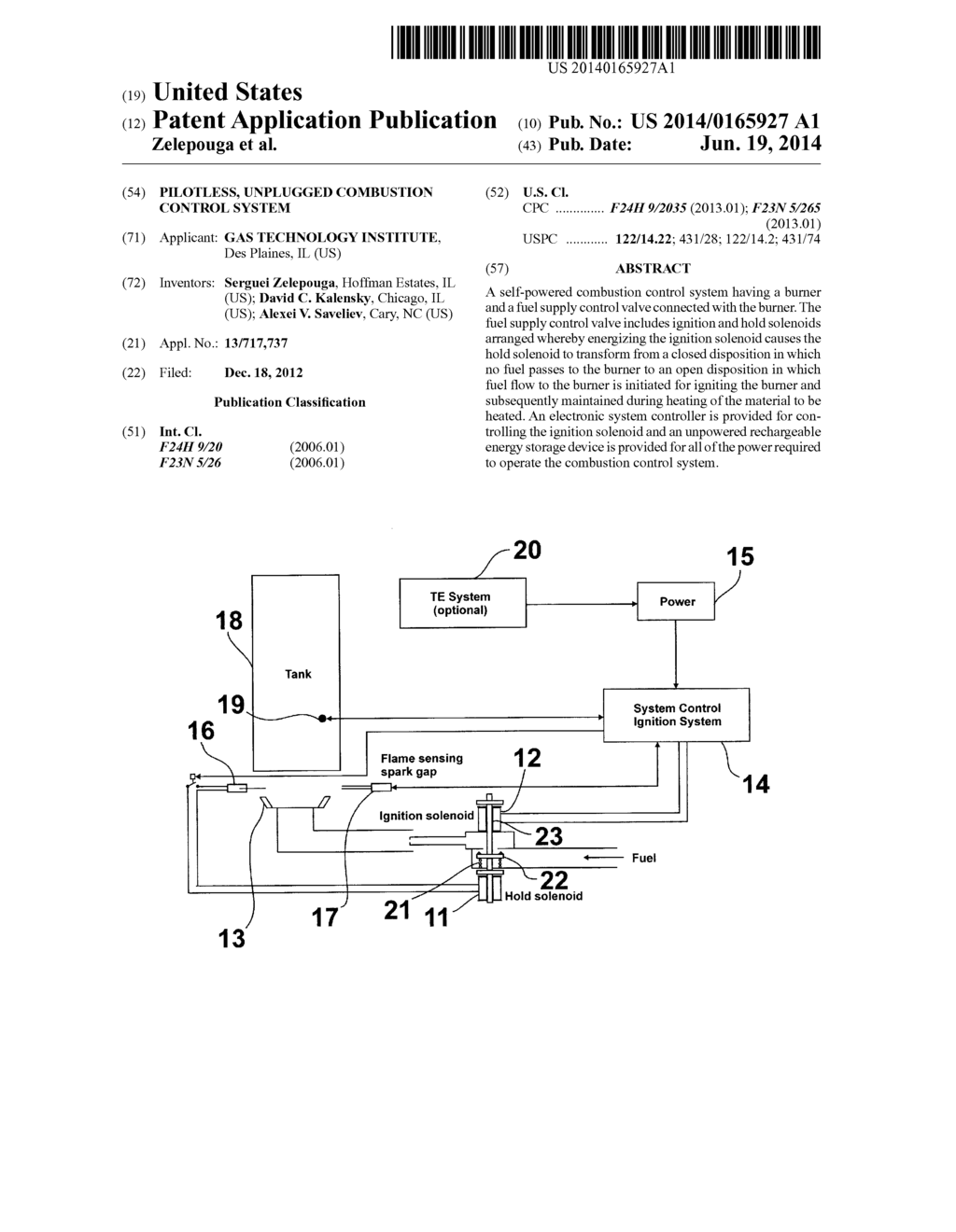 PILOTLESS, UNPLUGGED COMBUSTION CONTROL SYSTEM - diagram, schematic, and image 01