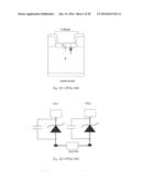 CIRCUIT CONFIGURATION AND MANUFACTURING PROCESSES FOR VERTICAL TRANSIENT     VOLTAGE SUPPRESSOR (TVS) AND EMI FILTER diagram and image