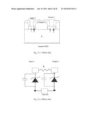 CIRCUIT CONFIGURATION AND MANUFACTURING PROCESSES FOR VERTICAL TRANSIENT     VOLTAGE SUPPRESSOR (TVS) AND EMI FILTER diagram and image