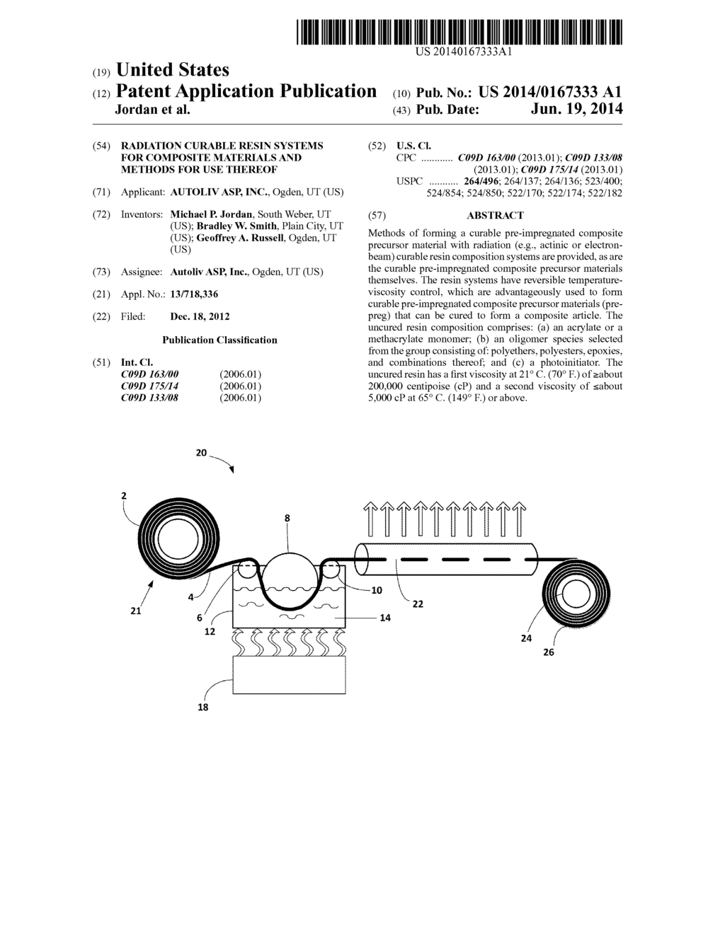 RADIATION CURABLE RESIN SYSTEMS FOR COMPOSITE MATERIALS AND METHODS FOR     USE THEREOF - diagram, schematic, and image 01